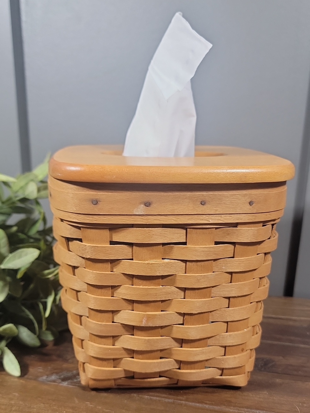 Vintage Longaberger Tall Tissue Box